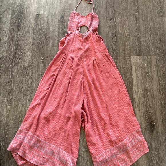 Free People Coral Halter Jumpsuit - Picture 1 of 8